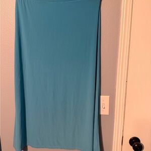 Azules Teal Blue Maxi Skirt